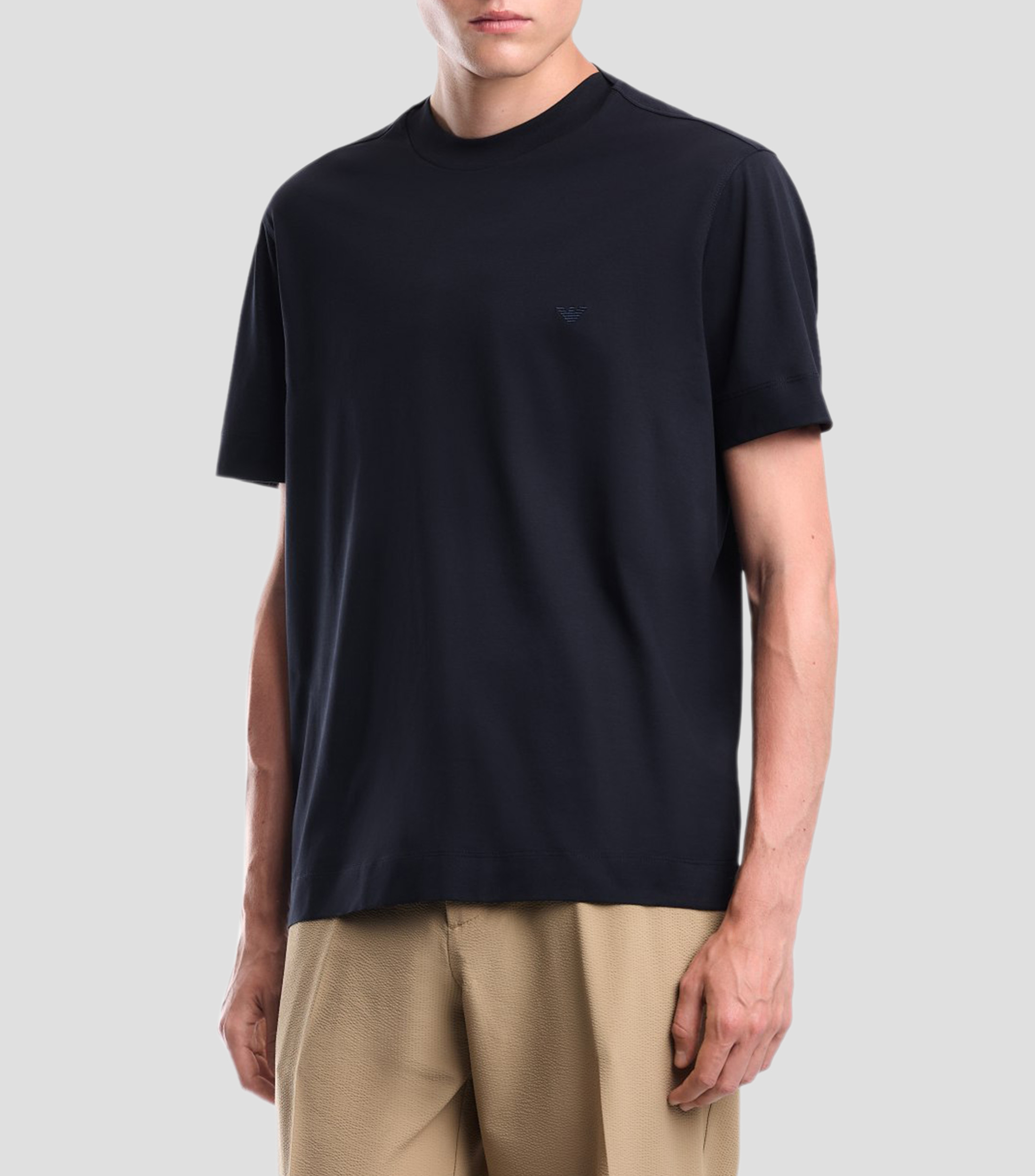 Playera cuello redondo manga corta lisa Hombre
